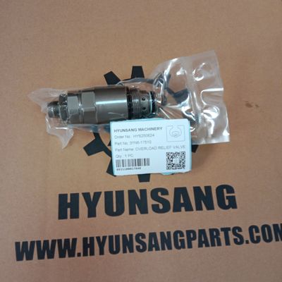Hyunsang Excavator Parts Overload Relief Valve 31N6-17510 for Hyundai R210LC-7 R220-7 Excavators