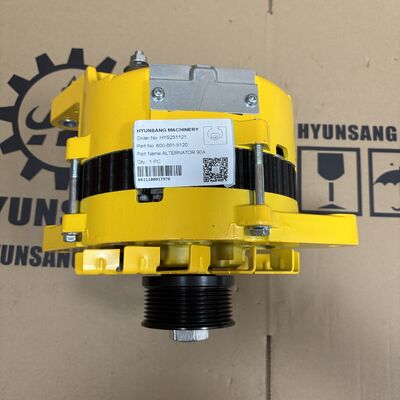 Excavator Engine Parts 600-861-9120 Alternator For  Wheel Loader WA600-6R WA600-A WA400-5 WA380-5