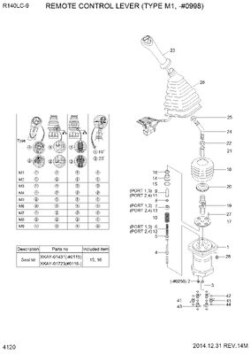 Excavator Parts Joystick XKAY-01428 LH XKAY-01429 RH Handle Assy For R250LC9 R290LC9