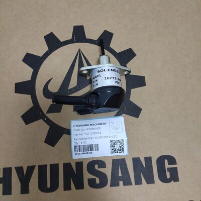 Excavator Parts Fuel Stop Solenoid 1G772-60012 1G772-60014  For V3300 V3600